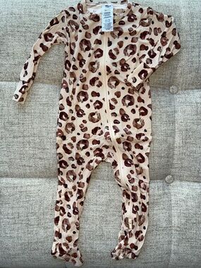 Gerber Brown Leopard Print Kids Footie